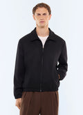 Blouson en drill de laine vierge Noir