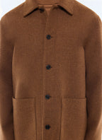 Veste worker en tweed Tabac