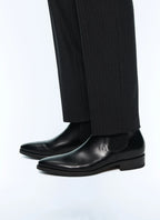 Bottines en cuir noir Noir