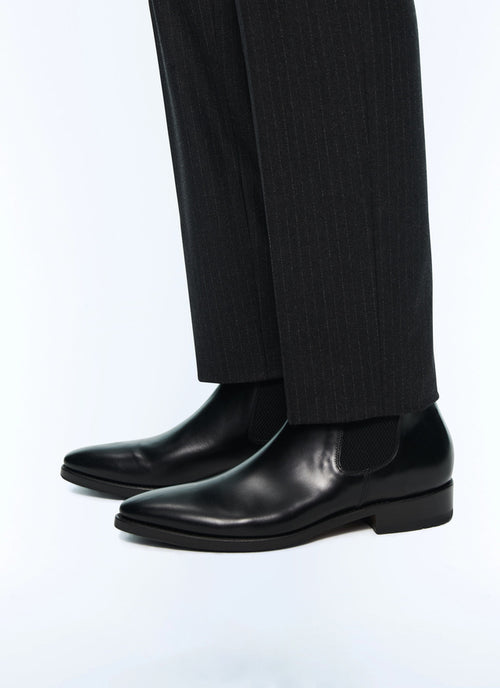 Bottines en cuir noir Noir
