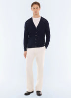 Cardigan en laine mérinos Marine