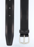 Ceinture en cuir noir Cuir lisse noir