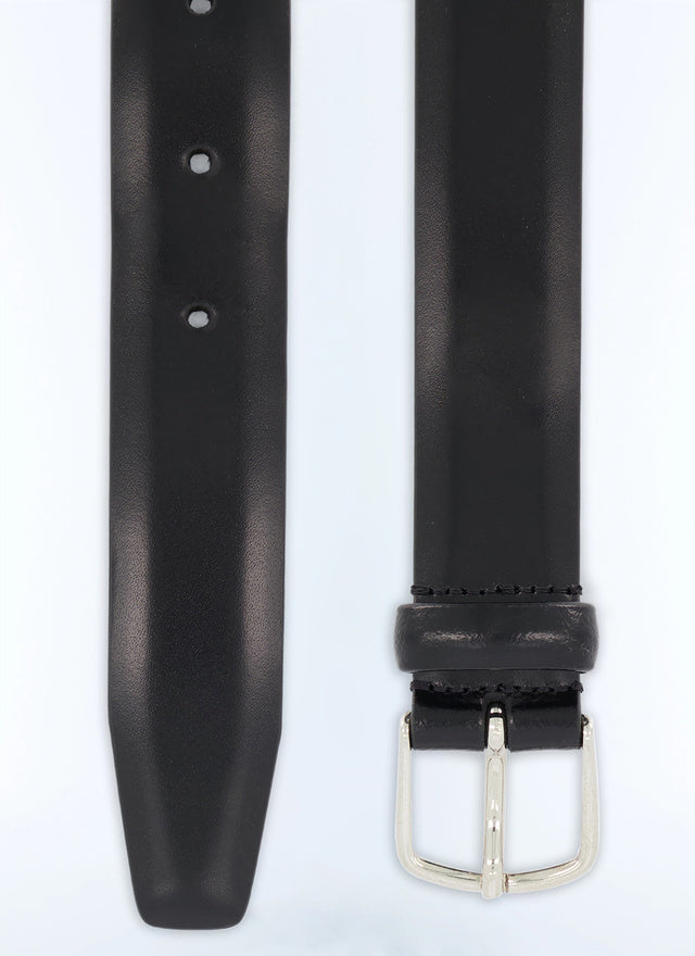 Ceinture en cuir noir Cuir lisse noir