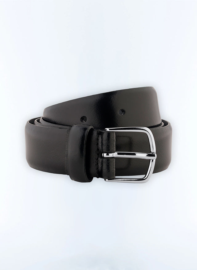 Ceinture en cuir noir Cuir lisse noir