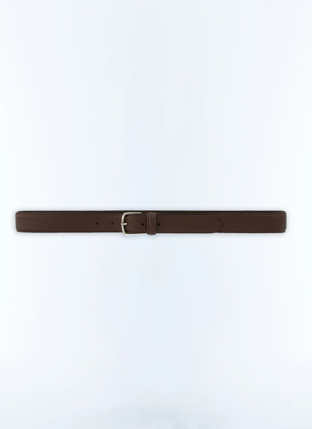 Ceinture en cuir marron Cuir saffiano marron