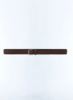 Ceinture en cuir marron Cuir saffiano marron