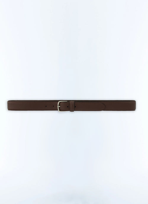 Ceinture en cuir marron Cuir saffiano marron
