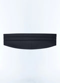 Ceinture de smoking plissée en satin Bleu marine