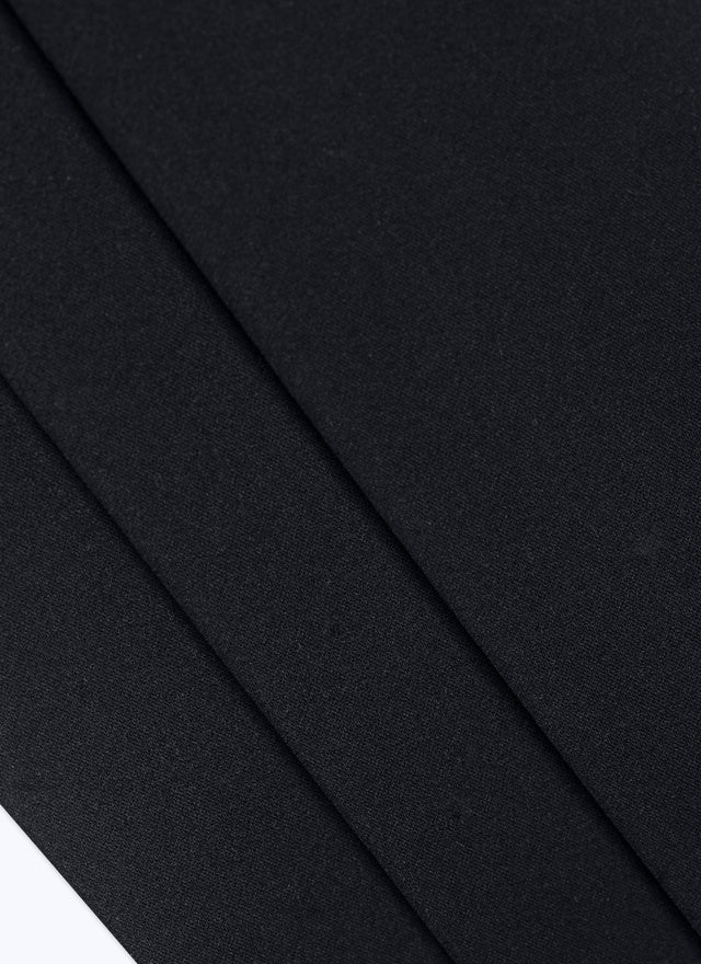Ceinture de smoking plissée en satin Noir