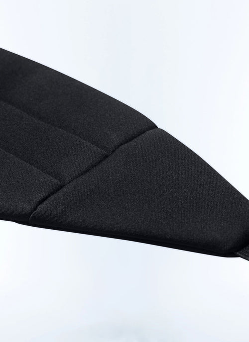 Ceinture de smoking plissée en satin Noir