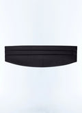 Ceinture de smoking plissée en satin Noir
