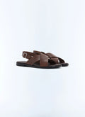Sandales en cuir Cognac