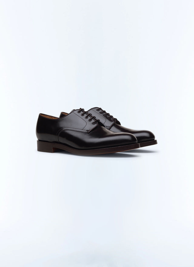 Derby en cuir marron Marron