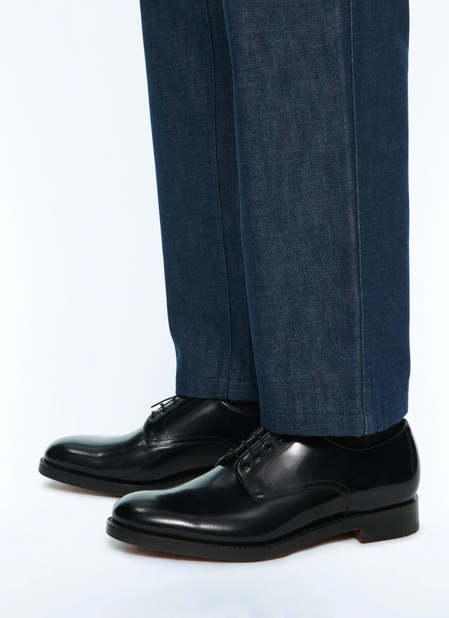 Derby en cuir noir Noir