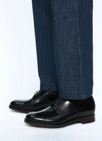 Derby en cuir noir Noir