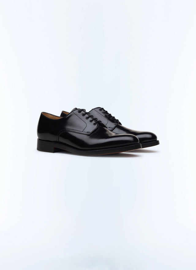 Derby en cuir noir Noir