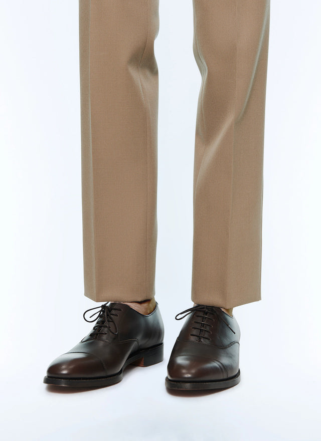 Richelieu en cuir marron Marron