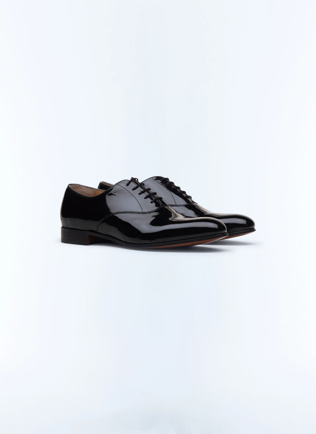 Richelieu en cuir verni noir Noir