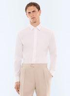 Chemise en popeline de coton Blanc