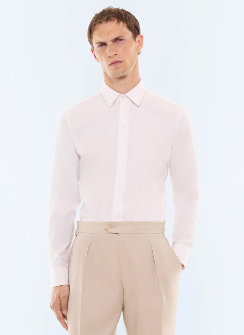Chemise en popeline de coton Blanc