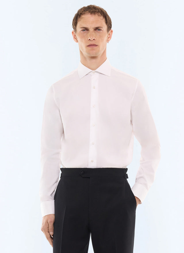 Chemise en twill de coton Blanc