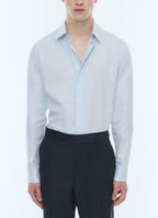 Chemise en popeline de coton biologique Bleu ciel