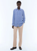 Chemise en viscose Bleu gris