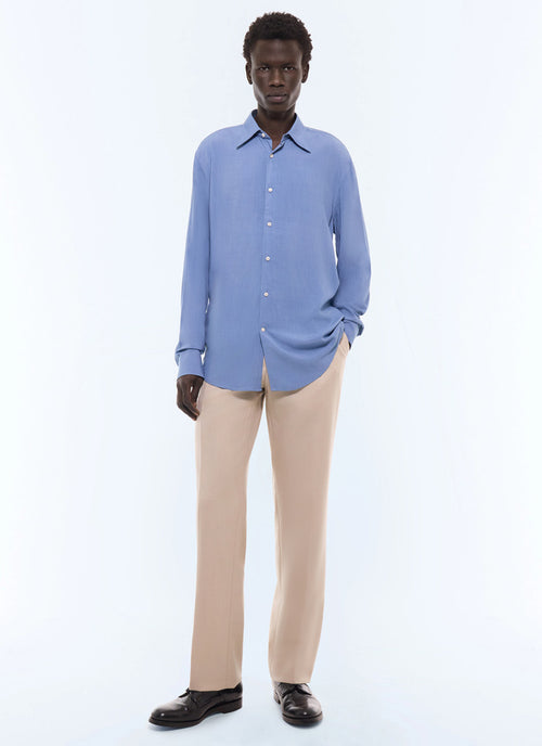 Chemise en viscose Bleu gris