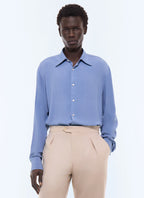 Chemise en viscose Bleu gris