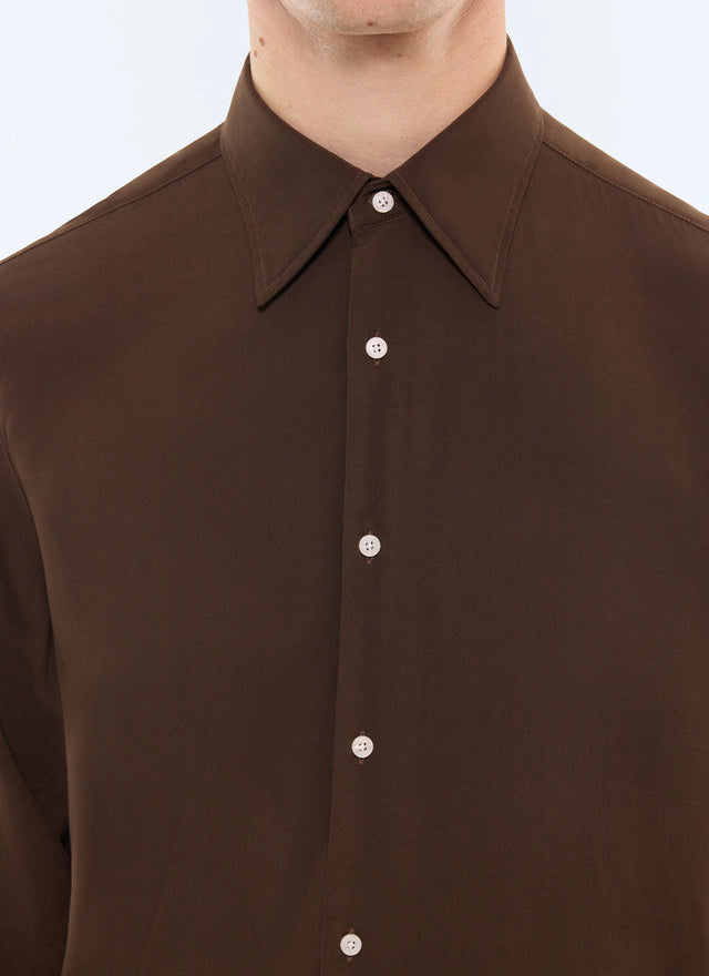 Chemise en viscose Brun