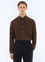 Chemise en viscose Brun