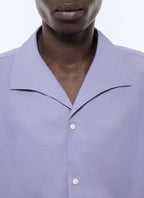Chemise à col bateau en popeline coton Indien