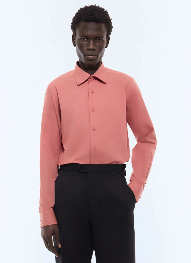 Chemise en twill de coton Vieux rose