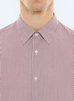 Chemise à rayures en popeline de coton Bordeaux