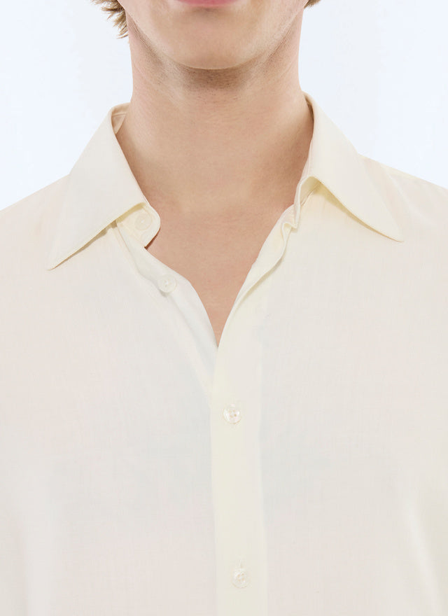 Chemise fluide ajustée Ecru