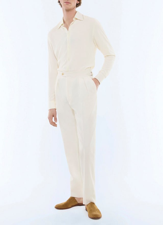 Chemise fluide ajustée Ecru