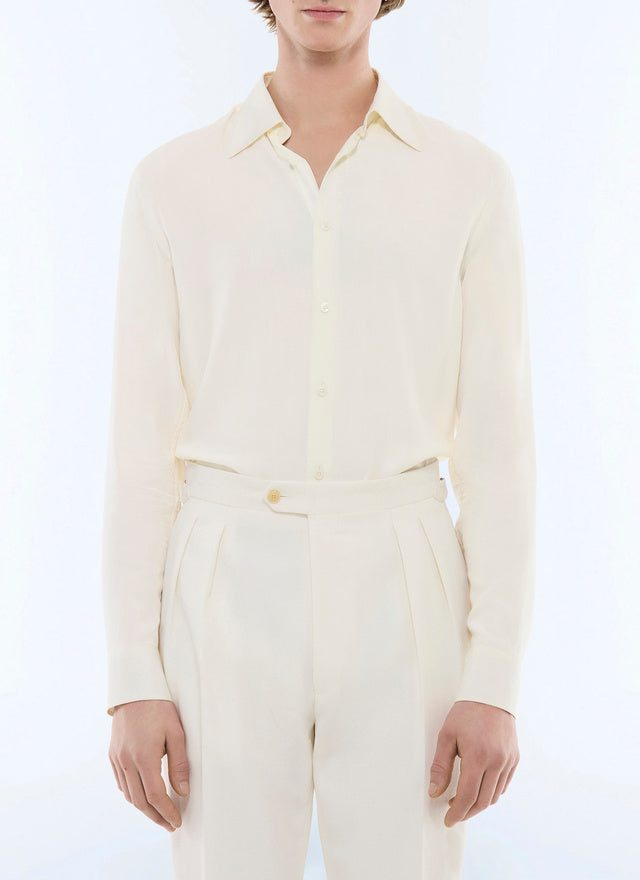 Chemise fluide ajustée Ecru