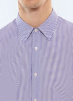 Chemise à rayures en popeline de coton Marine