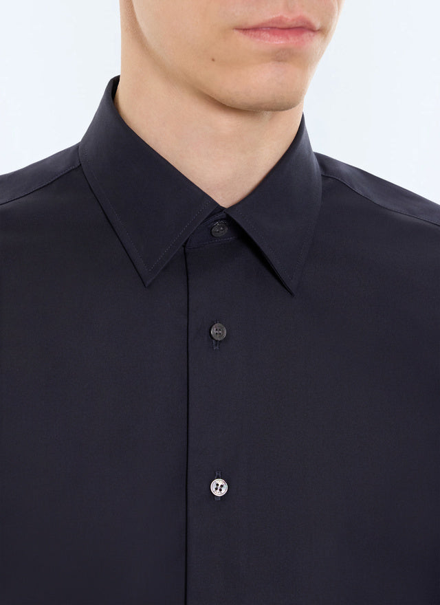 Chemise en twill de coton Marine