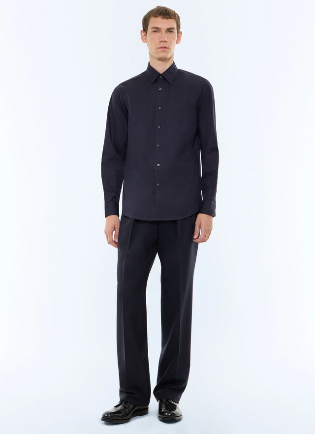 Chemise en twill de coton Marine