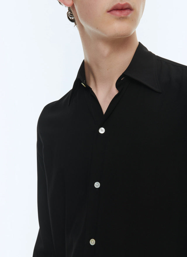 Chemise en viscose Noir
