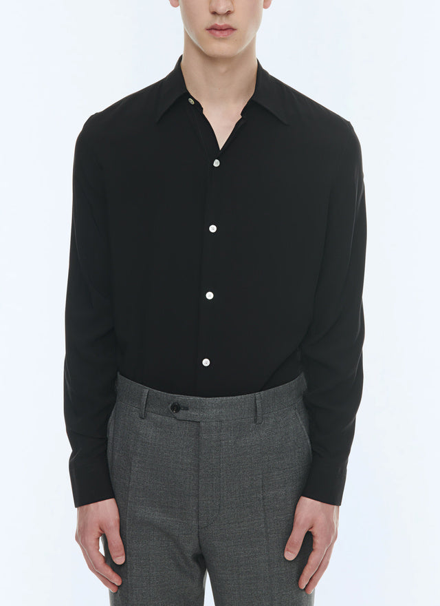 Chemise en viscose Noir