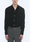 Chemise en viscose Noir