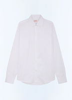 Chemise col courbe en twill de coton Blanc