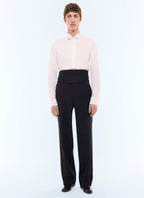 Chemise col cassé en twill de coton BLANC