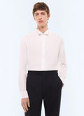 Chemise col cassé en twill de coton BLANC