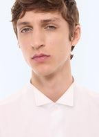 Chemise col cassé en twill de coton BLANC