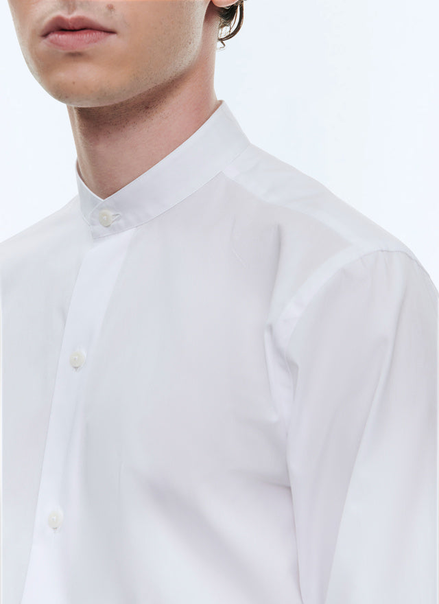 Chemise blanche en popeline de coton Blanc