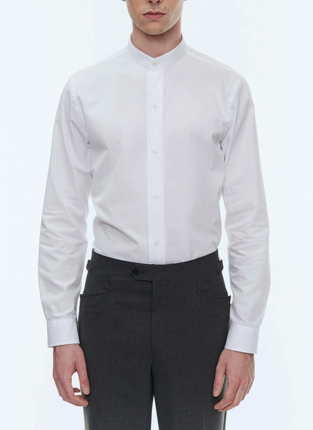 Chemise blanche en popeline de coton Blanc
