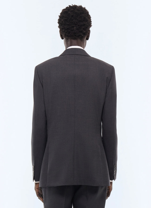 Costume en laine fresco Acier